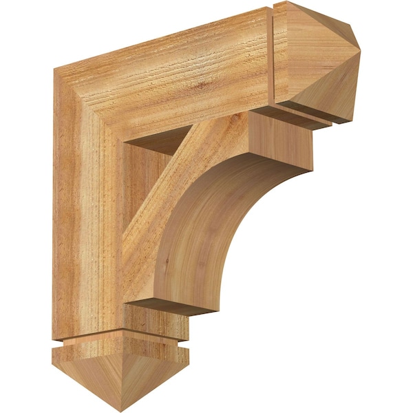 Ekena Millwork Westlake Arts & Crafts Rough Sawn Bracket, Western Red Cedar, 6"W x 22"D x 22"H BKT06X22X22WTL03RWR - main